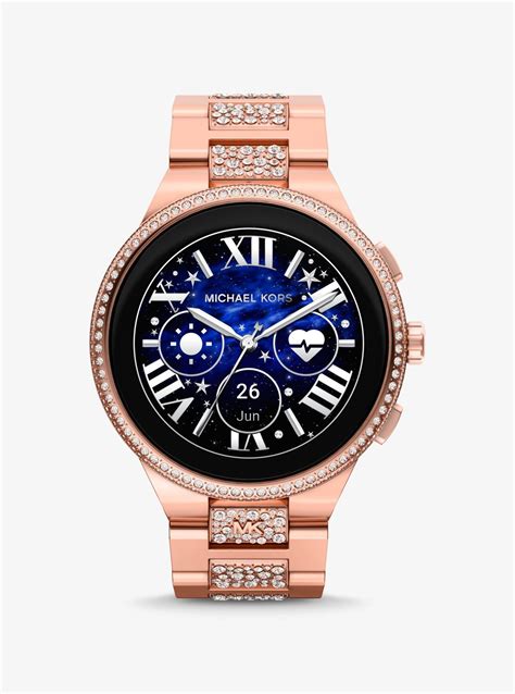 michael kors camille watch rose gold|Michael Kors pave watches.